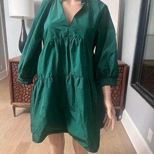 Zara Forest Green Long Sleeve Dress
